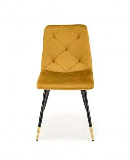 Židle HALMAR Židle MUSTARD K438 hořčicově žlutá