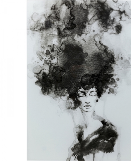 Skleněné obrazy KARE Design Skleněný obraz Smokey Hair 100x150cm