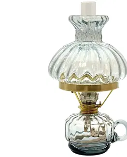 Lampy Floriánova huť Petrolejová lampa MONIKA 34 cm světlý kouř 