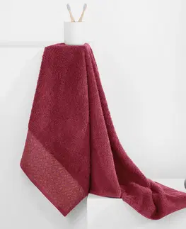 Ručníky Bavlněný ručník DecoKing Andrea bordó, velikost 50x90