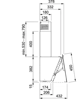 Komínové odsavače par Franke FPJ 915 V BK A  Černé sklo komínový odsavač par 110.0361.902