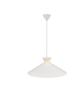 Závěsná světla Nordlux Závěsné svítidlo s kovovým stínidlem, bílé, Ø 45 cm