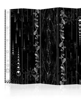Paravány Paraván Black Elegance Dekorhome 225x172 cm (5-dílný)