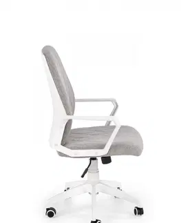 Kancelářské židle HALMAR Kancelářská židle Spiolla šedá/bílá