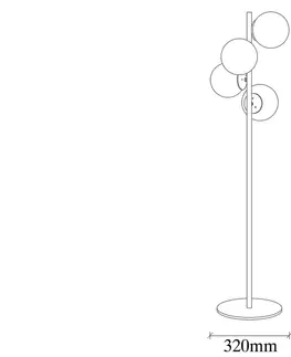 Svítidla Sofahouse 28618 Designová stojanová lampa Qunsia 130 cm černá