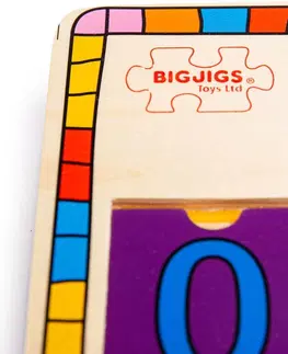 Dřevěné hračky Bigjigs Toys Deska s nasazovacími čísly TOYS multicolor