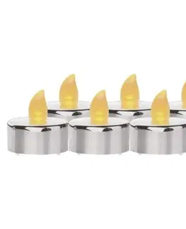 Svíčky EMOS Čajové svíčky LED dekorace Robi 6 ks stříbrné