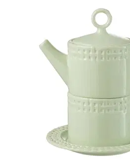 Džbány Zelený keramický Tea for One Hella Pastel Green - 18*16*22 cm J-Line by Jolipa 34669