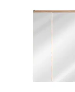 Zrcadla Comad Koupelnová skříňka se zrcadlem Capri 842 2D dub kraft zlatý