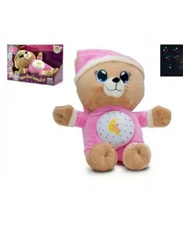 Hračky Teddies Plyšový medvídek Usínáček 32 cm, růžová