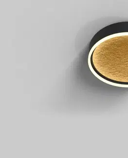 Designová stropní svítidla WOFI Stropní svítidlo Bordeaux 1x 37W LED 4300lm 3000K černá + zlatá 9002-104M