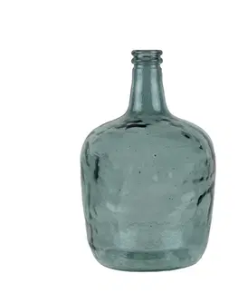Dekorativní vázy Modrá skleněná váza z recyklovaného skla 8L - Ø21*36cm Mars & More AGGGFG8