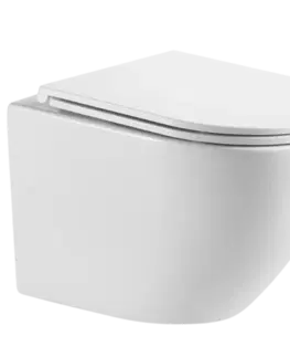 Záchody DEANTE Podomítkový rám, pro závěsné WC mísy + SLIM tlačítko bílé + WC INVENA LIMNOS WITH SOFT, včetně soft/close sedátka CST_WC01 A51P LI1