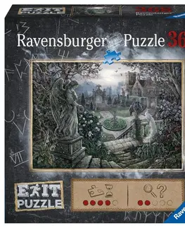 Hračky puzzle RAVENSBURGER - Exit Puzzle: Zámecká zahrada 368 dílků