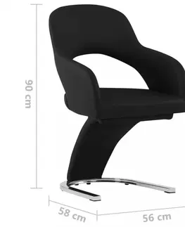 Židle Jídelní židle 4 ks umělá kůže / chrom Dekorhome Cappuccino