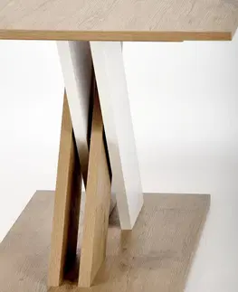 Jídelní stoly HALMAR Rozkládací jídelní stůl XARELTO 130 cm dub lancelot/bílý
