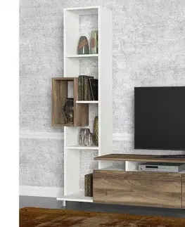 TV stolky Sofahouse Designový TV stolek Faysal 160 cm ořech bílý