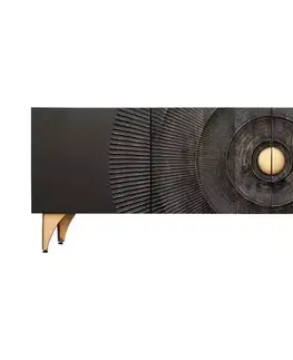 TV stolky LuxD Designový TV stolek Venetia 180 cm černo-zlatý