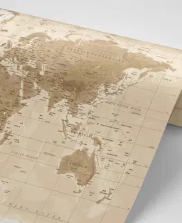 Tapety mapy Tapeta nádherná vintage mapa světa