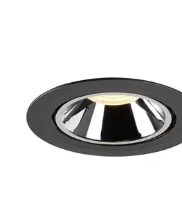 LED podhledová svítidla SLV BIG WHITE NUMINOS GIMBLE XL zápustné stropní svítidlo černé/chrom 3000 K 40° 1006052