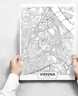 Moderní obrazy Sada obrazů - Map of Vienna II