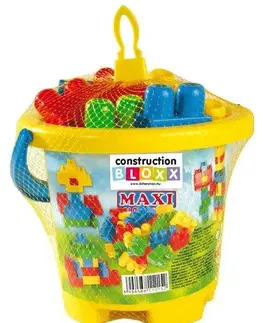 Hračky stavebnice WIKY - Dětská stavebnice Maxi Blocks v kbelíku 24ks