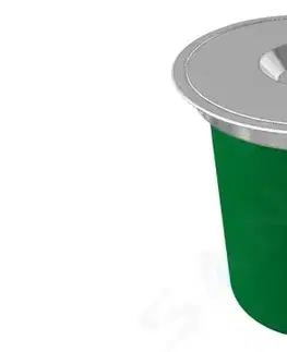Odpadkové koše FRANKE KEA Vestavný odpadkový koš E12, zelená/nerez 134.0035.042