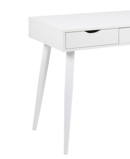 Psací stoly Dkton Designový psací stůl Nature 110 cm bílý