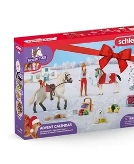 Dřevěné hračky Schleich 98642 Adventní kalendář Koně