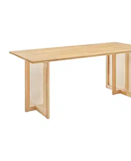 Jídelní stoly Stůl z masivu jasanu Novara 180x90 Cm