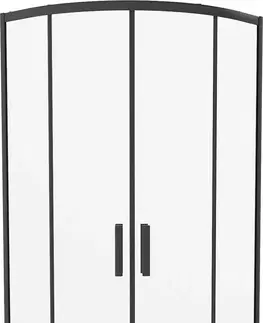 Sprchové kouty MEXEN Rio sprchový kout čtvrtkruh 90 x 90, transparent, černá 863-090-090-70-00