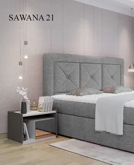 Postele Čalouněná postel IDRIS Boxsprings 160 x 200 cm Sawana 21