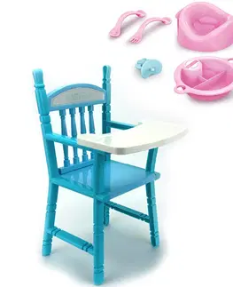 Hračky panenky WIKY - Židle skládací pro miminko s doplňky 30cm
