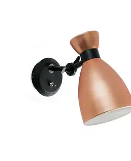 Industriální bodová svítidla FARO RETRO nástěnná lampa, měď
