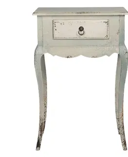 Noční stolky Dřevěný retro noční stolek se šuplíkem - 60*30*91 cm Clayre & Eef 5H0443