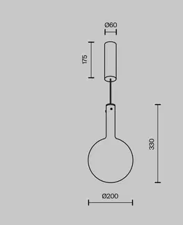 Designová závěsná svítidla MAYTONI Závěsné svítidlo Nebula 3000K 4W MOD182PL-L4B3K
