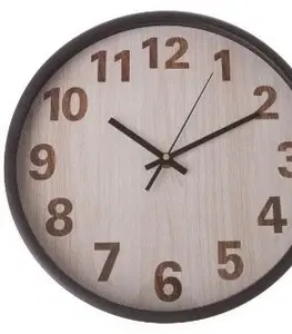 Hodiny Nástěnné hodiny Wood style, pr. 30,5 cm, plast