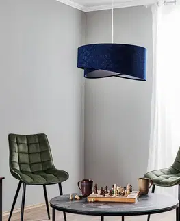 Závěsná světla Maco Design Závěsné svítidlo Vivien, dvoubarevné, modrá/stříbrná