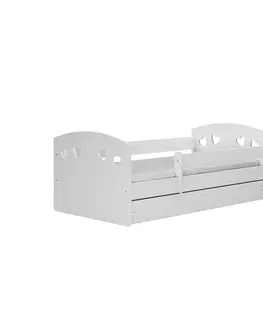 Dětské postýlky Kocot kids Dětská postel Julia mix bílá, varianta 80x160, se šuplíky, s matrací