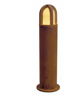 Stojací svítidla SLV BIG WHITE RUSTY CONE 70, venkovní stojací lampa, TC-DSE, IP54, kulatá, rezavé železo, pr./V 15/70 cm, max. 11 W 229432
