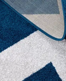 Koberce a koberečky Dywany Lusczow Kusový koberec SKETCH KANE modrý / bílý - Cikcak, velikost 180x270