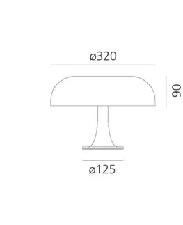 Designové stolní lampy Artemide NESSINO bílá 0039060A