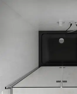 Sifony k pračkám MEXEN/S Lima sprchový kout 80x120, transparent, chrom + černá vanička se sifonem 856-080-120-01-00-4070