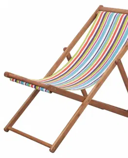 Zahradní křesla a židle Skládací plážová židle látková Vícebarevné