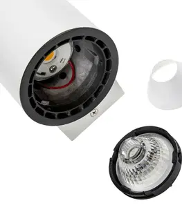 LED nástěnná svítidla SLV BIG WHITE SUPROS 78, nástěnné svítidlo, LED, 3000K, kulaté, bílé, čočka 60°, 2x9W 116341