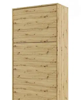 bez úložného prostoru Vysoká sklápěcí postel ve skříni MONTERASSO, 90x200, dub artisan