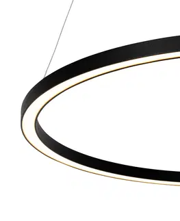 Zavesna svitidla Závěsné svítidlo černé 80 cm včetně LED 3-stupňově stmívatelné - Girello