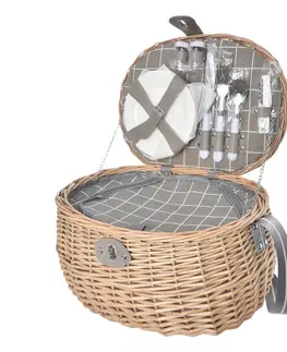 Chladící tašky a boxy Orion Koš proutěný na piknik oválný s vybavením pro 2 osoby