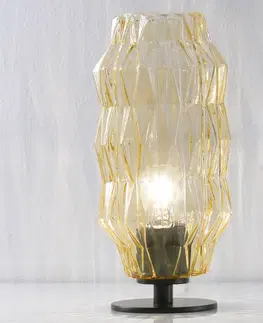 Světla na parapety Selène Stolní lampa Origami, jantarová