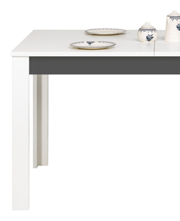 Jídelní stoly Jídelní stůl JAMASOTA, bílý mat/grafit